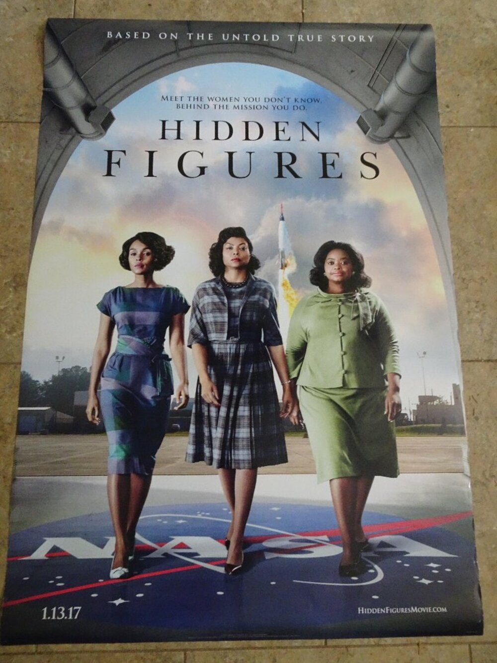 Hidden Figures - Movie Poster - Advance Ver. A w/ Taraji Henson, Octavia Spencer